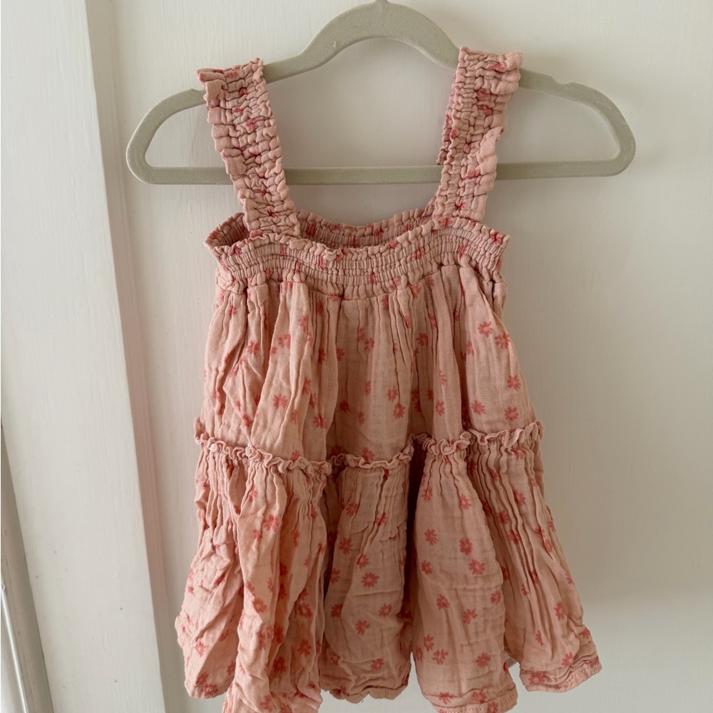 Rylee + Cfu Pink Floral baby doll Dress